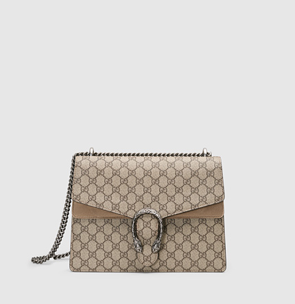 Real Gucci Dionysus GG Supreme Shoulder Bag 403348 Brown